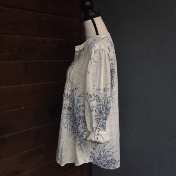 Anthropologie Rebecca Taylor pintuck floral top - Picture 4 of 7